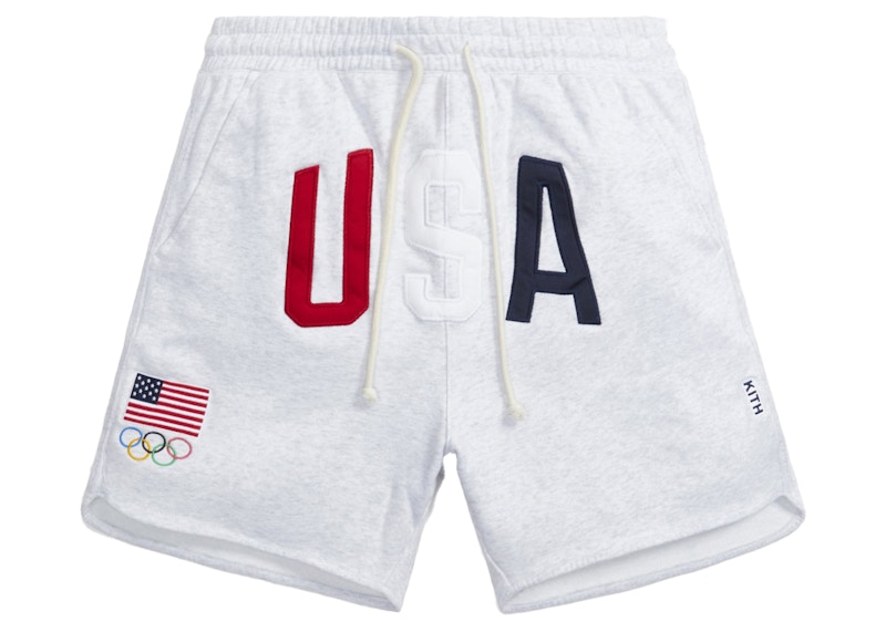 Kith for Team USA Jordan Baby Terry Short Light Heather Grey Men's