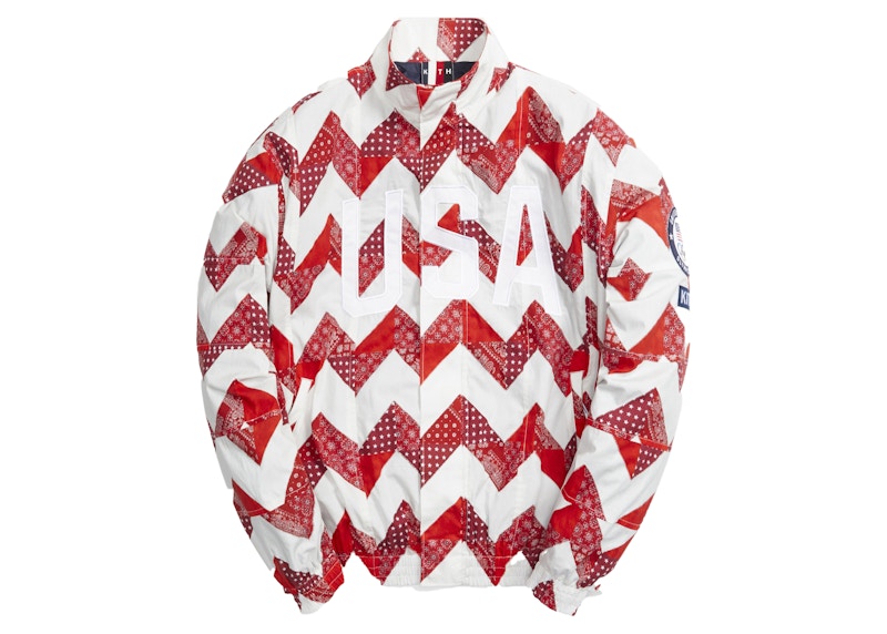 Kith for Team USA Zig Zag Quilt Track Jacket Pyre Men's - SS21 - US