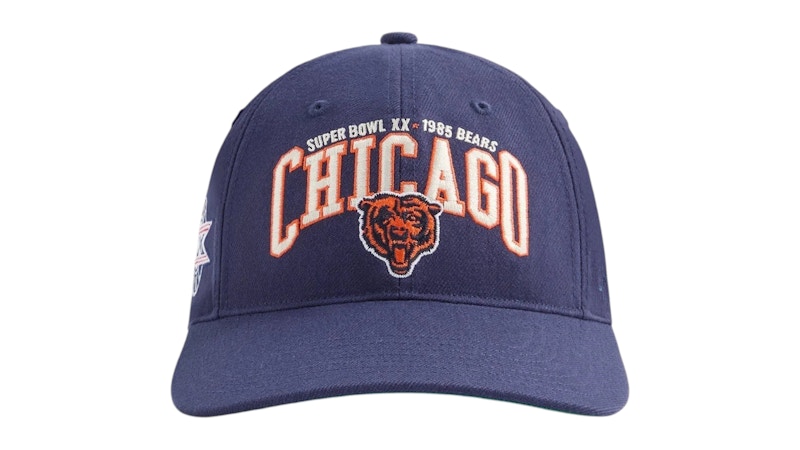 Pre-owned Kith X 47 Brand X Nfl Chicago Bears Wool Blend Franchise Long Sleeve Cap In Nocturnal In Black