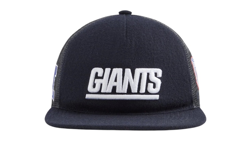 Pre-owned Kith X 47 Brand X Nfl New York Giants Wool Hitch Trucker Hat In Nocturnal In Black