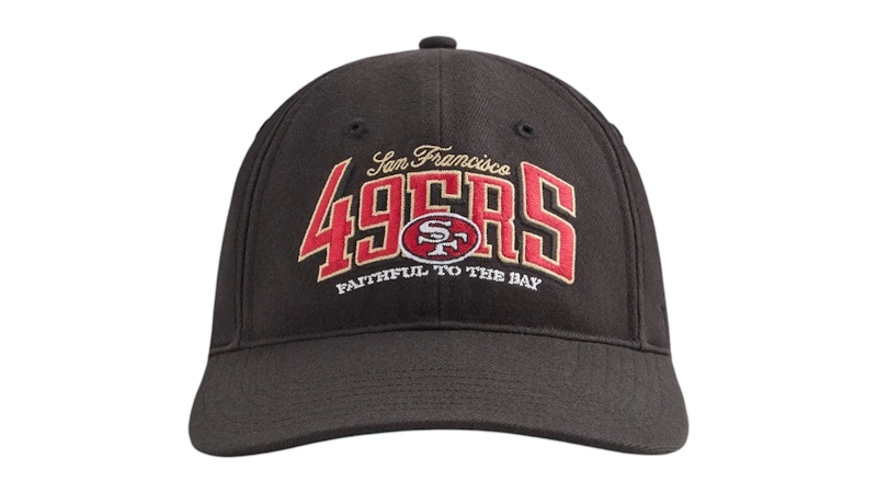 Pre-owned Kith X 47 Brand X Nfl San Francisco 49ers Wool Blend Franchise Long Sleeve Cap In Black
