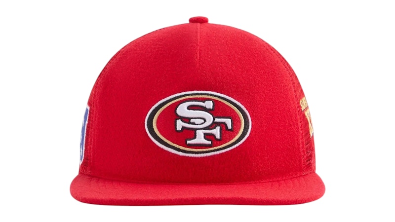 Pre-owned Kith X 47 Brand X Nfl San Francisco 49ers Wool Hitch Trucker Hat In Present