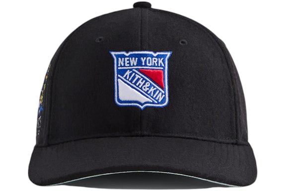 Kith x 47 Gorra de la franquicia de los New York Rangers L/S Negro