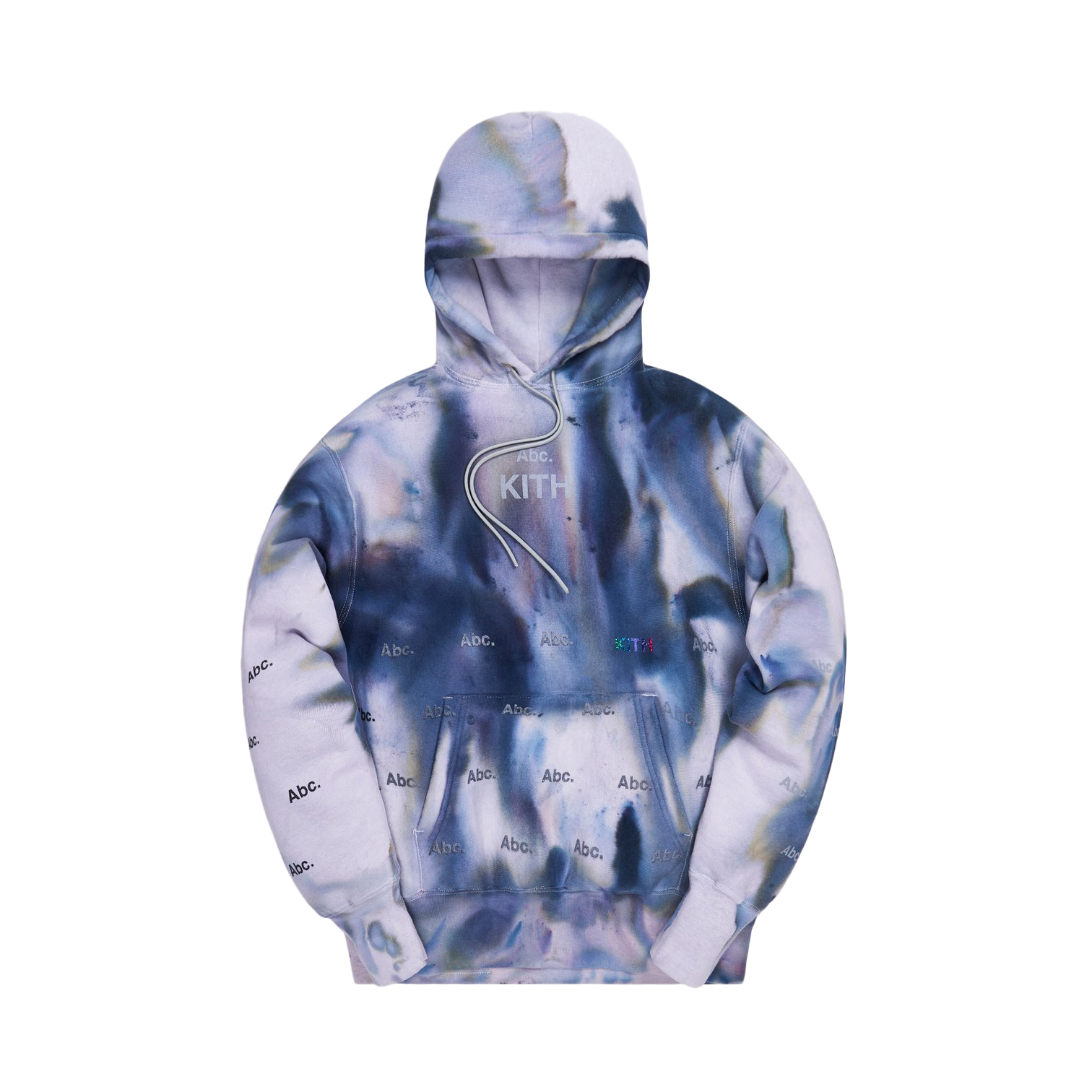 Kith x Advisory Board Crystals Holograph Hoodie Storm Dye Men's 