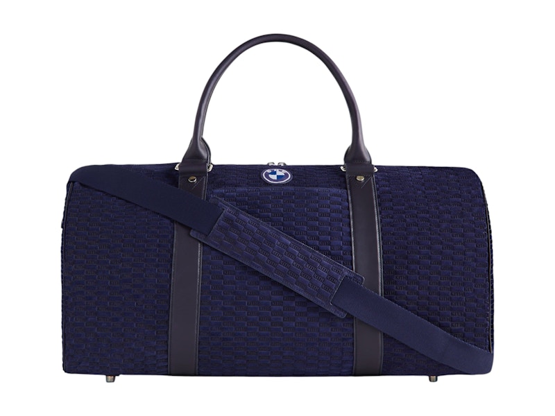 Pre-owned Kith X Bmw Monogram Suede Duffle Bag In Techno Violet In Purple