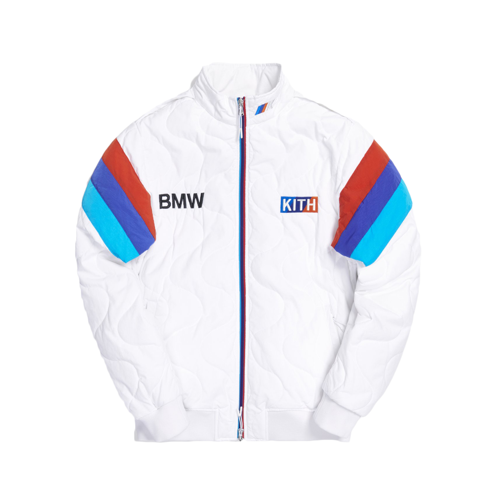 Kith x BMW Quilted Racing Jacket Off White Men's - FW20 - US