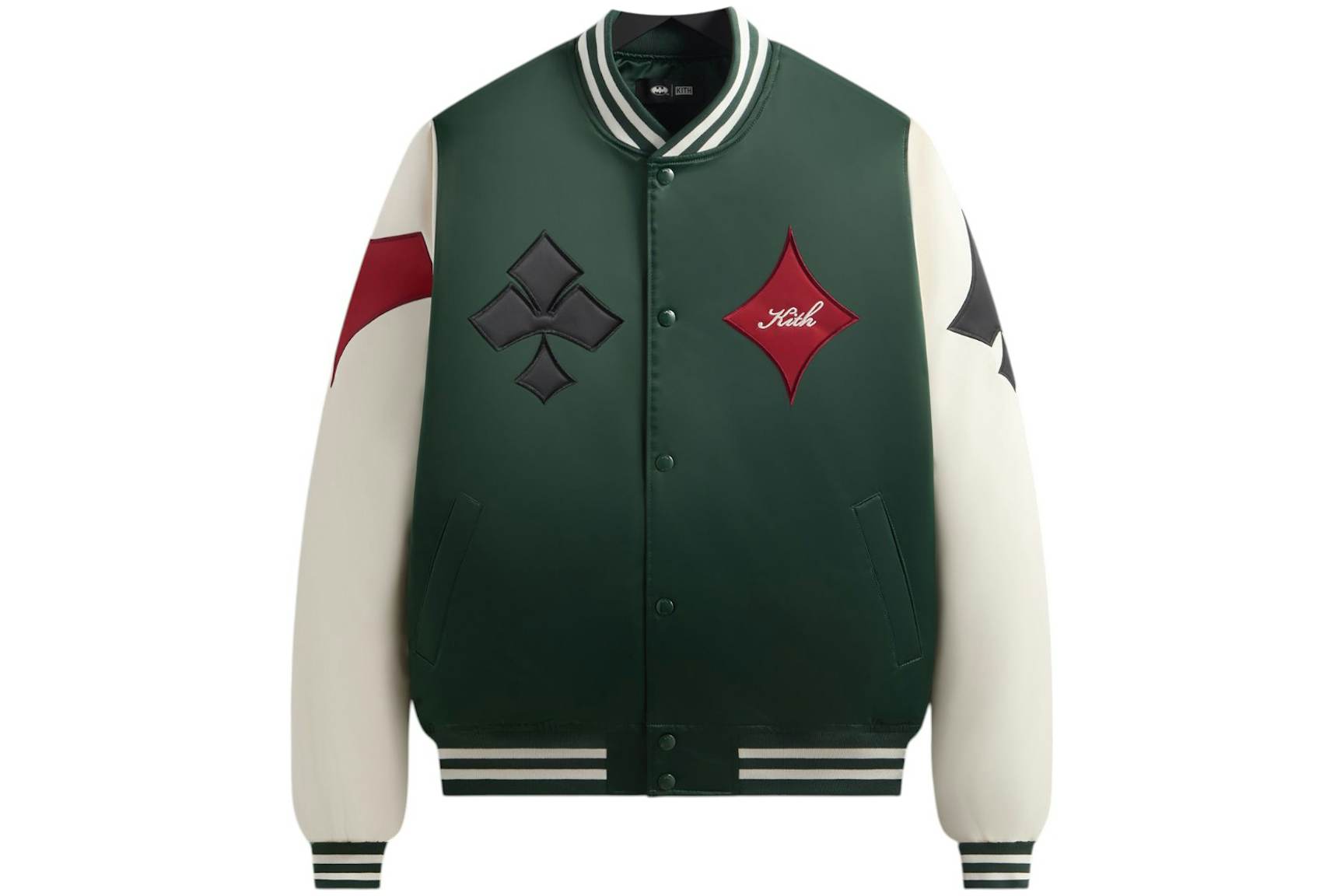 Kith x Batman Joker Satin Bomber Jacket Ivy Green Men's - FW24 - US