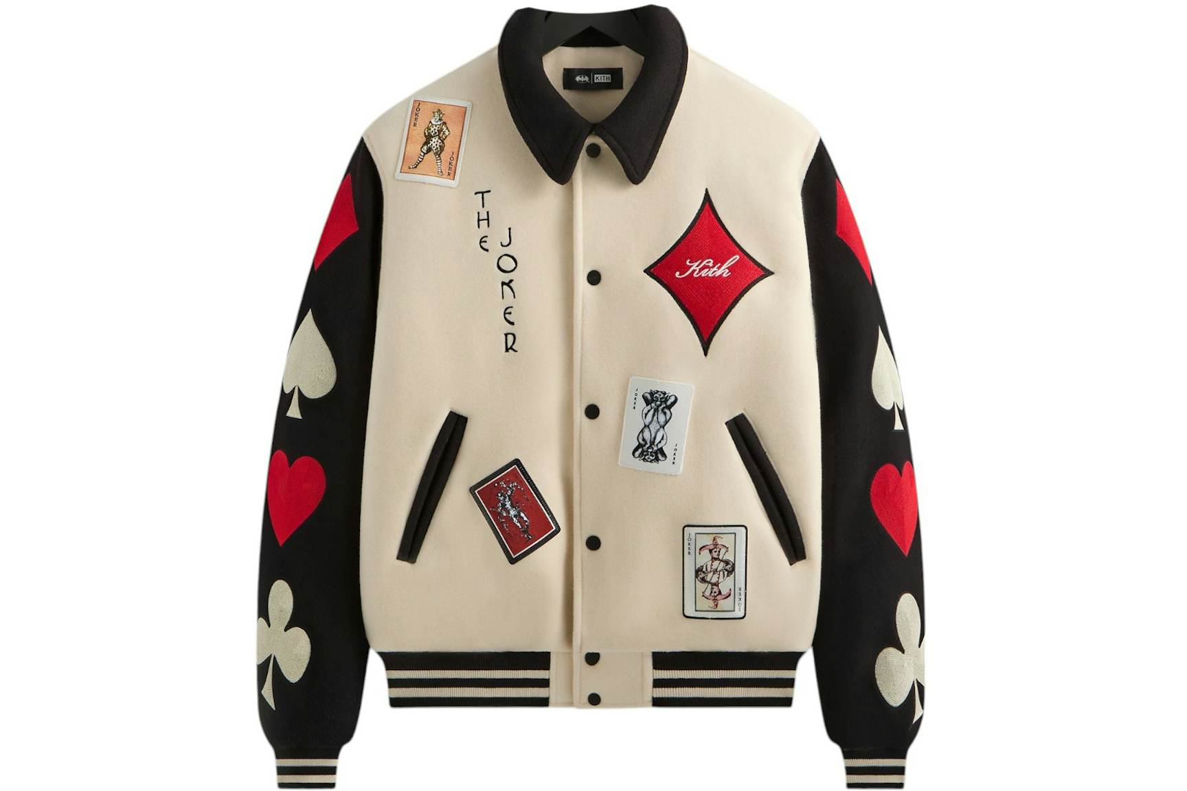 Kith x Batman Joker Wool Coaches Jacket Sandrift Men's - FW24 - US