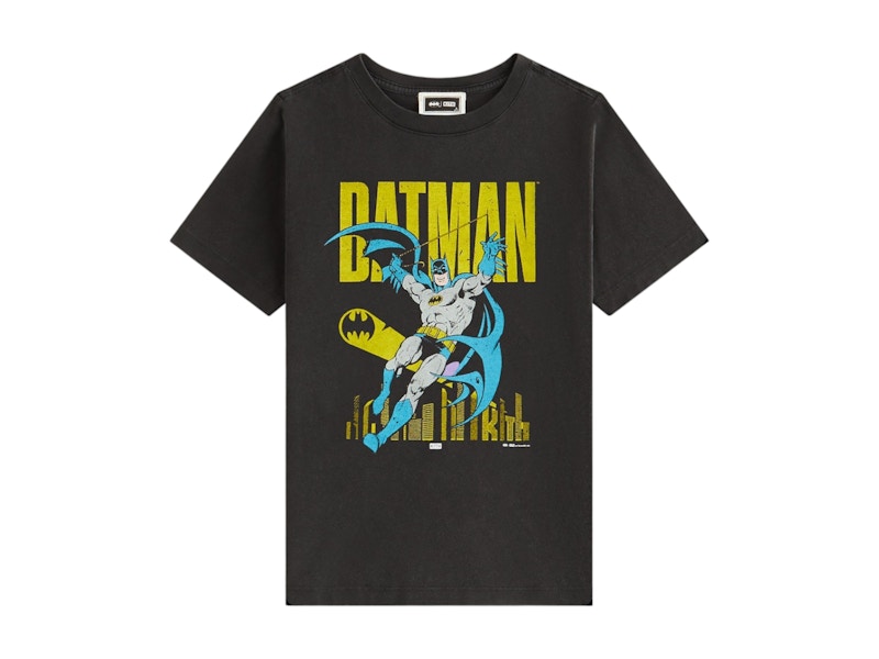 Pre-owned Kith X Batman Kids Classic Vintage Tee Shirt In Black