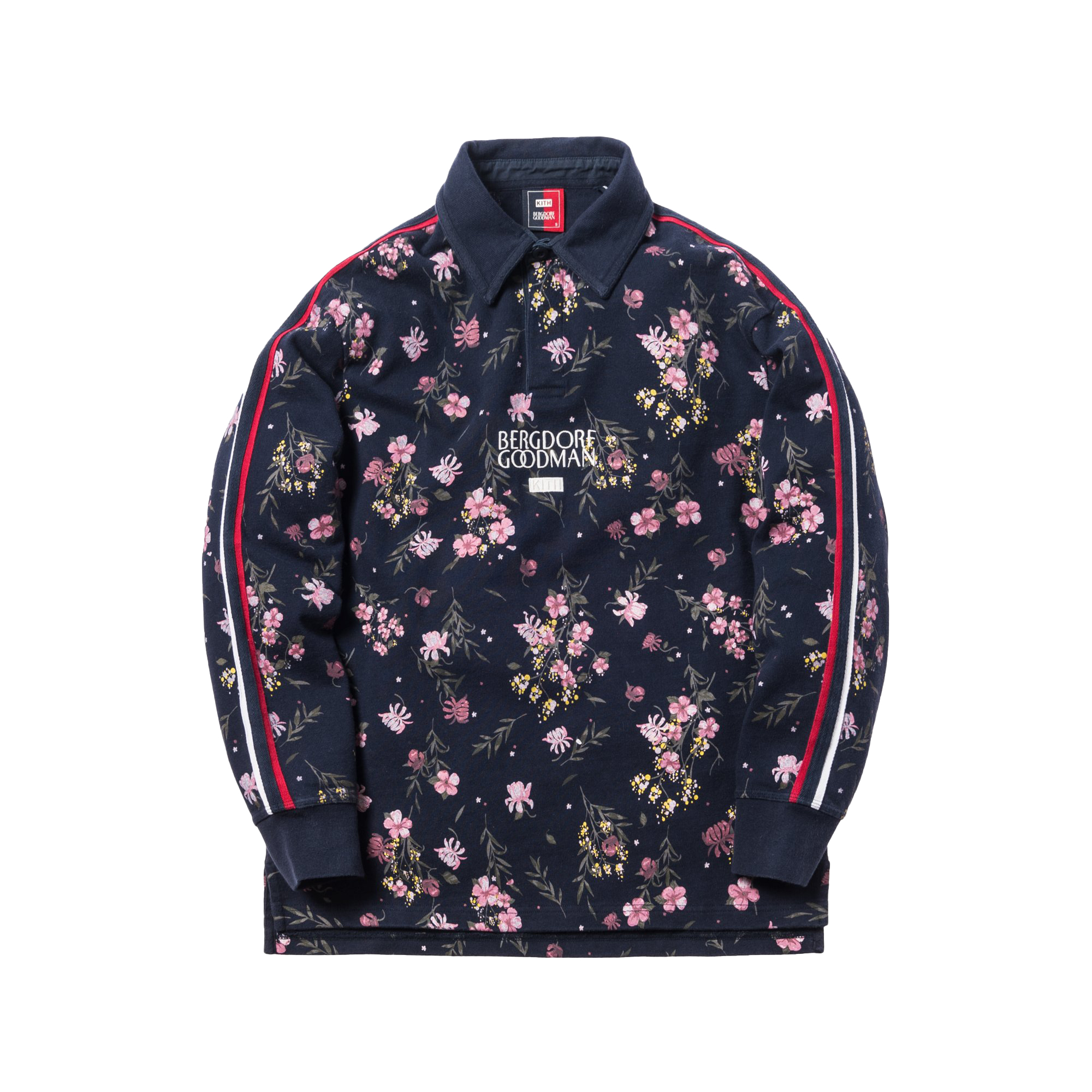 Kith x Bergdorf Goodman Floral Rugby Shirt Navy 男装- FW18 - CN