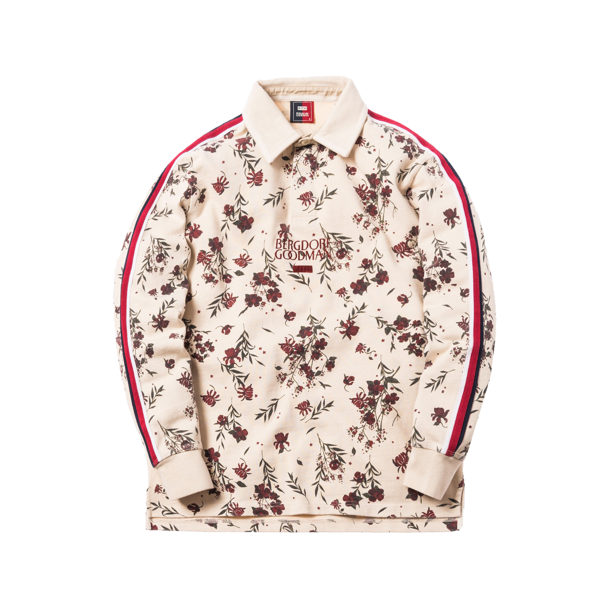 Kith x Bergdorf Goodman Floral Rugby Shirt Off White - FW18 - US