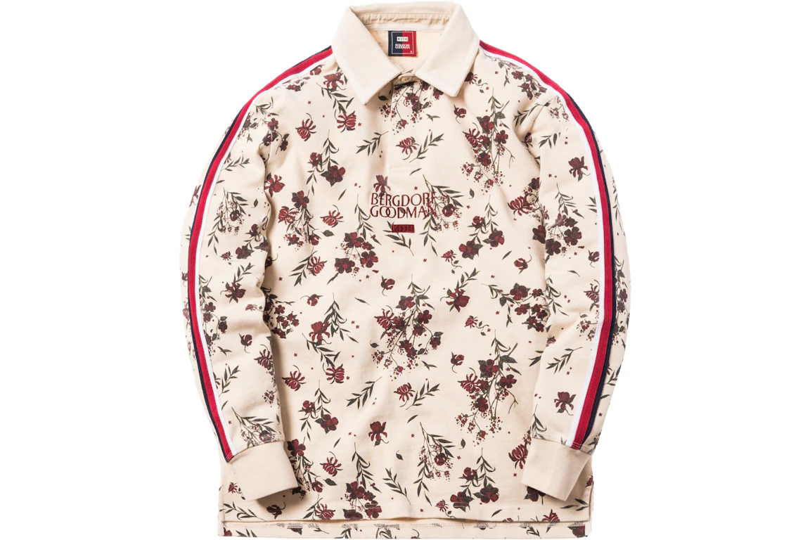 Kith x Bergdorf Goodman Floral Rugby Shirt Off White