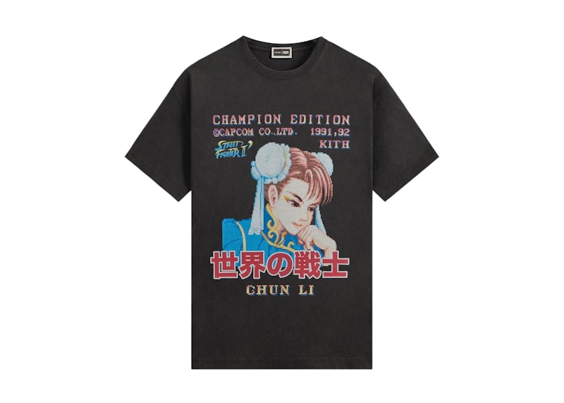 Kith x Capcom Chun Li Champion Edition Vintage Tee Black Men's