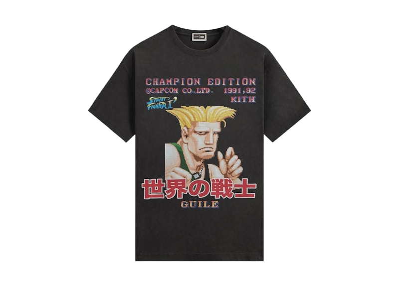 Kith x Capcom Guile Champion Edition Vintage Tee Black Men's