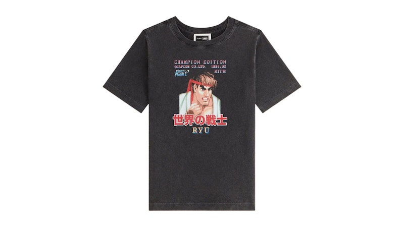 Kith x Capcom Kids Ryu Champion Vintage Tee Black - FW25 - JP