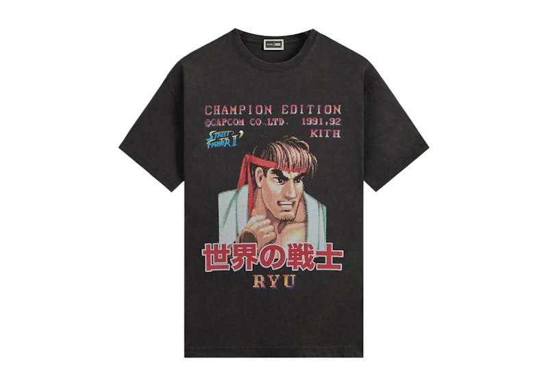 Kith x Capcom Ryu Champion Edition Vintage Tee Black Men's - FW25 - US