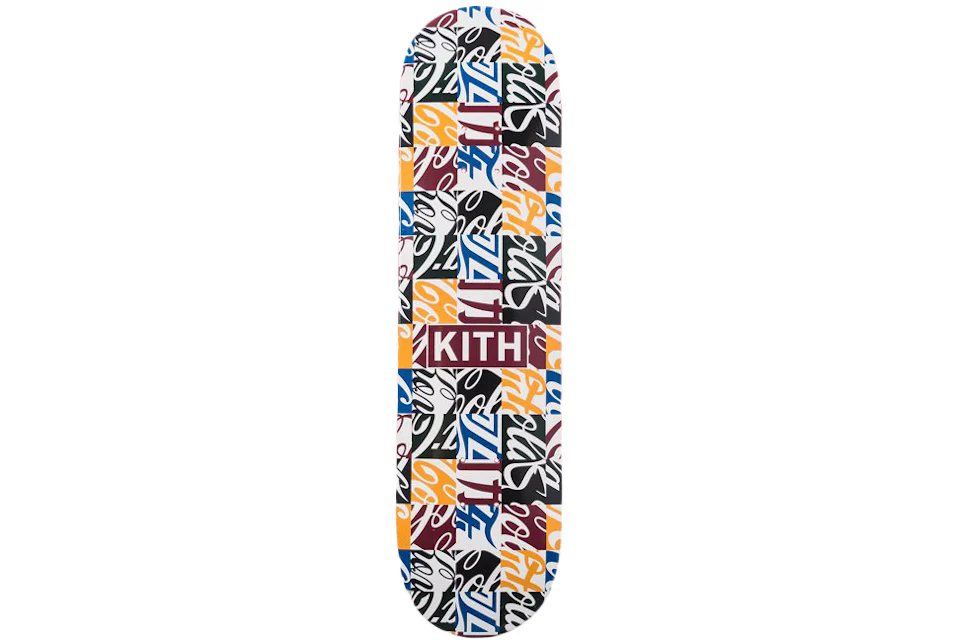 Kith x Coca-Cola Cubed Skate Skateboard Deck Multi