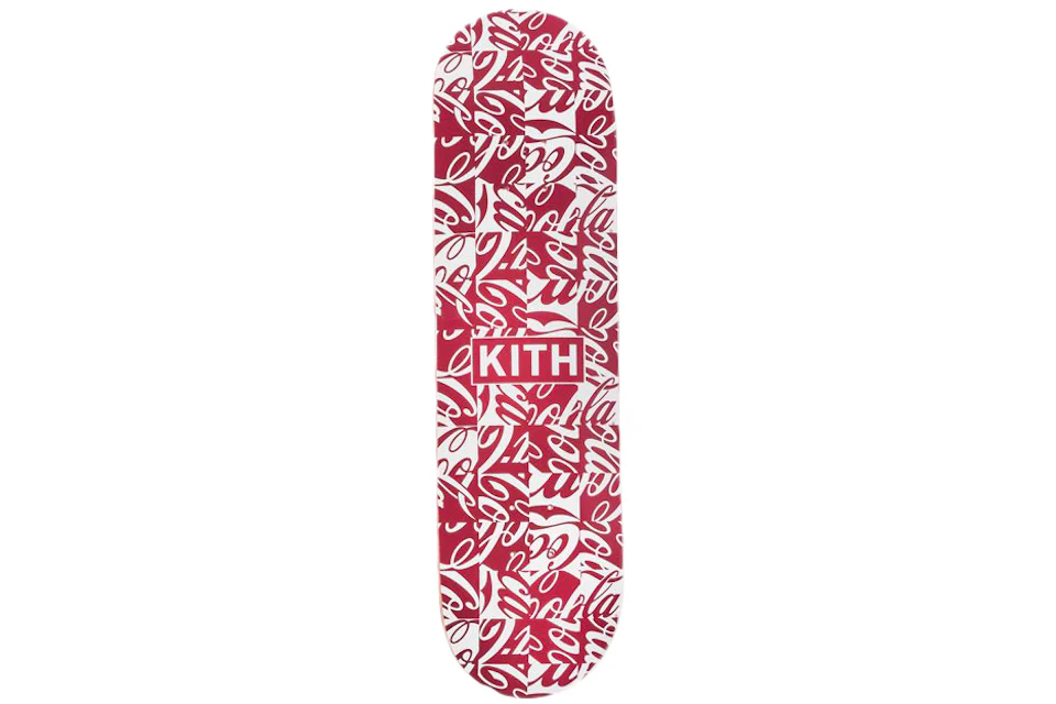 Kith x Coca-Cola Cubed Skate Skateboard Deck Red