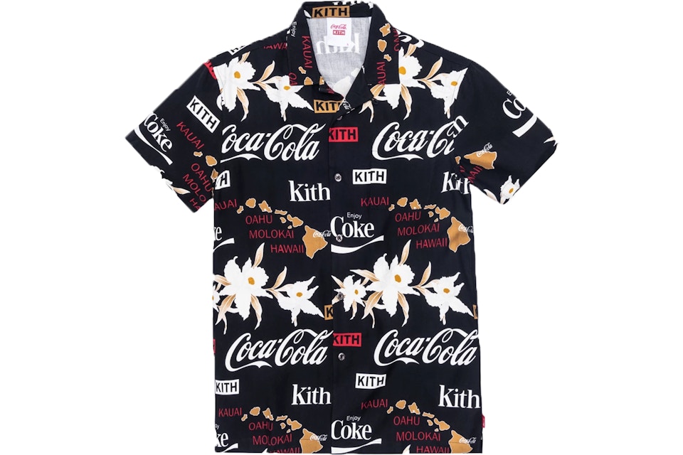 Kith x Coca-Cola Hawaiian Camp Button Up Black - SS19
