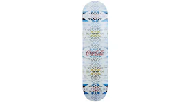Kith x Coca Cola Pendleton Logo Skateboard Deck White Sand