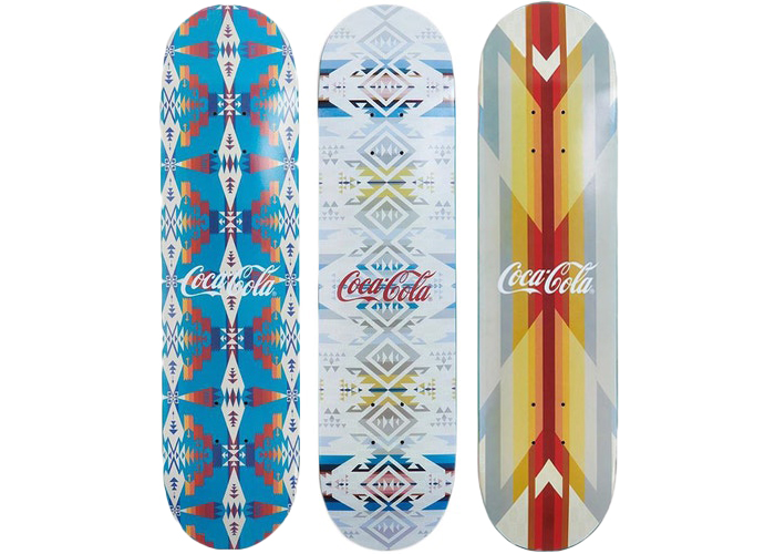 Kith x Coca Cola Pendleton Skateboard Tuscan Teal/ White Sand/ Wyeth Trail  Set