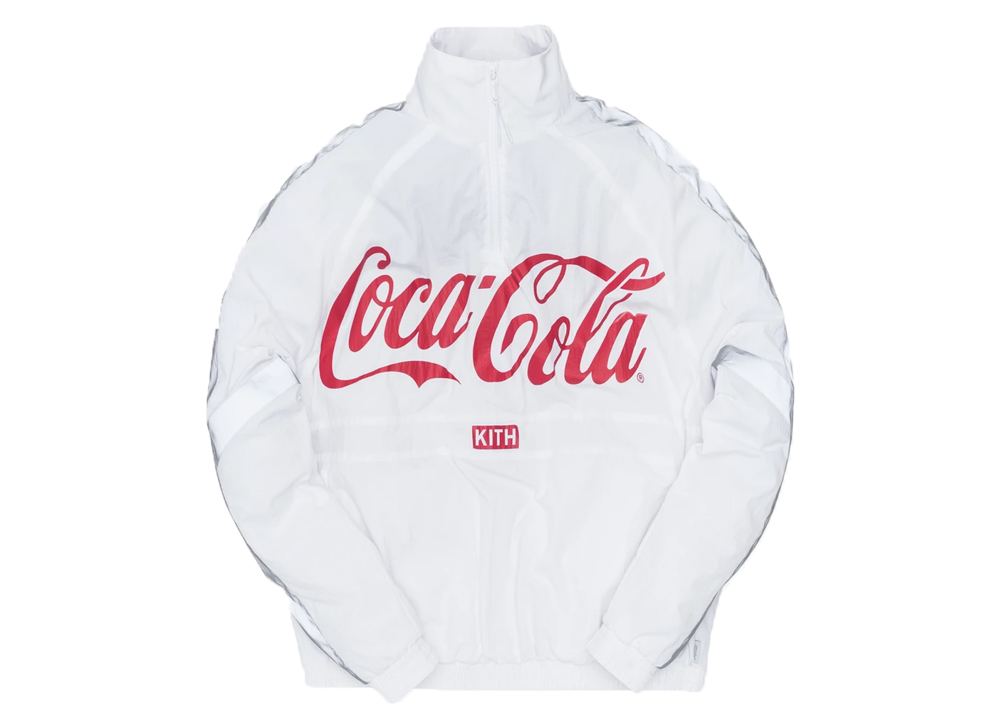 Kith x Coca-Cola Quarter Zip Nylon Windbreaker White Men's - SS19 - US