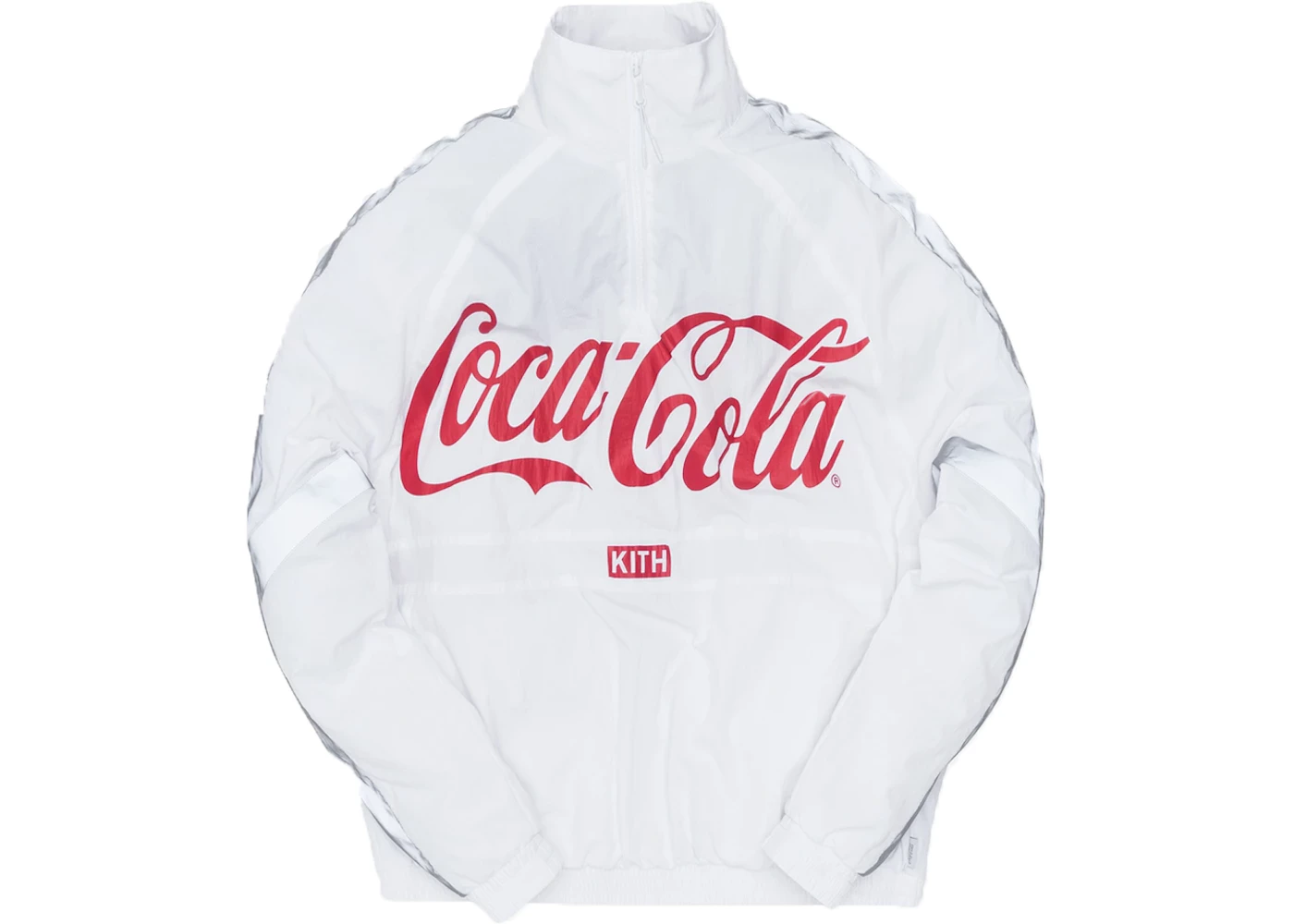 Kith x Coca-Cola Quarter Zip Nylon Windbreaker White - SS19