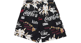Kith x Coca-Cola Surf Board Print Hardaway Shorts Black Floral