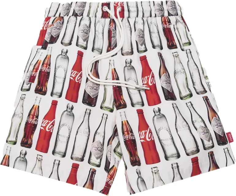Kith x Coca-Cola Surf Board Print Hardaway Shorts White