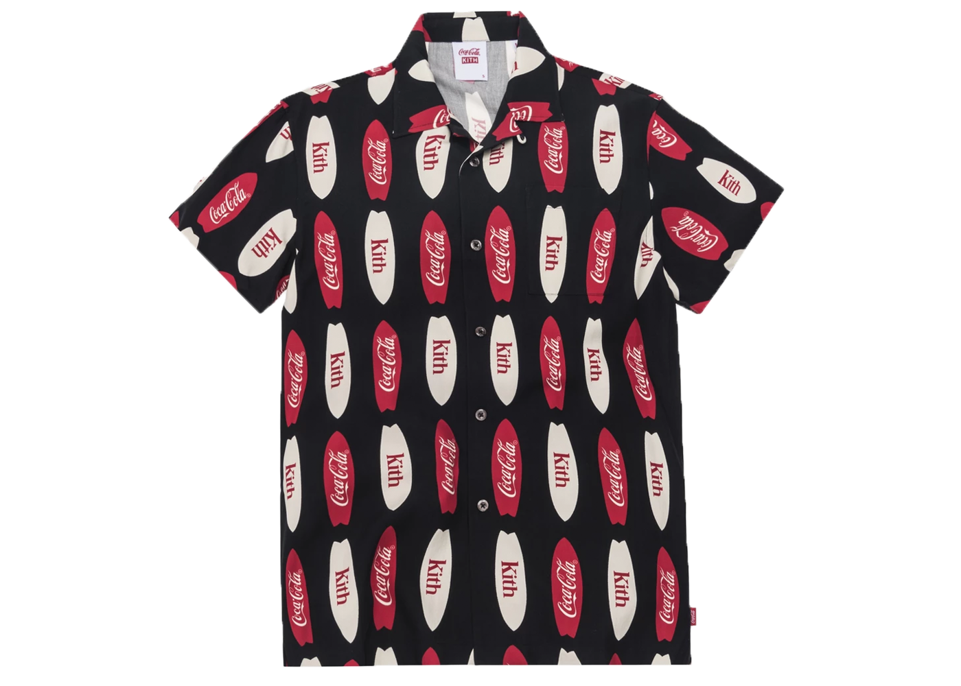 Kith x Coca-Cola Hawaiian Camp Button Up Black Men's - SS19 - GB