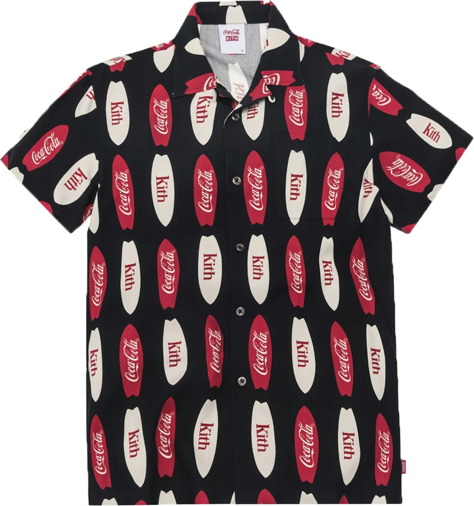 Kith x Coca-Cola Surf Camp Button Up Black Men's - SS19 - GB