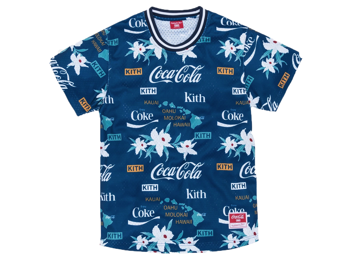 Kith x Coca-Cola x Mitchell u0026 Ness BP Hawaii Jersey Blue