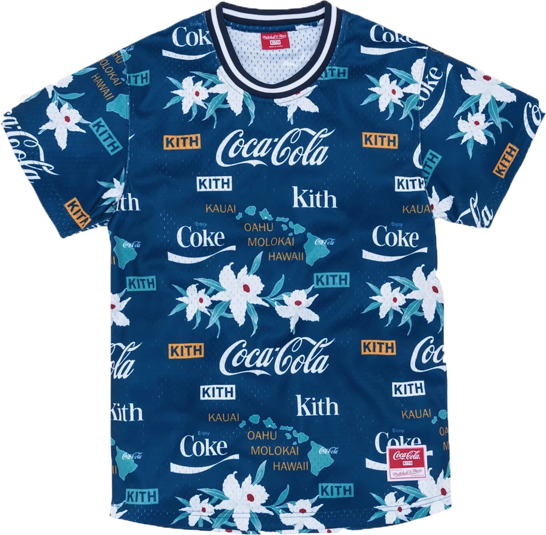 Kith x Coca-Cola x Mitchell & Ness BP Hawaii Jersey Blue