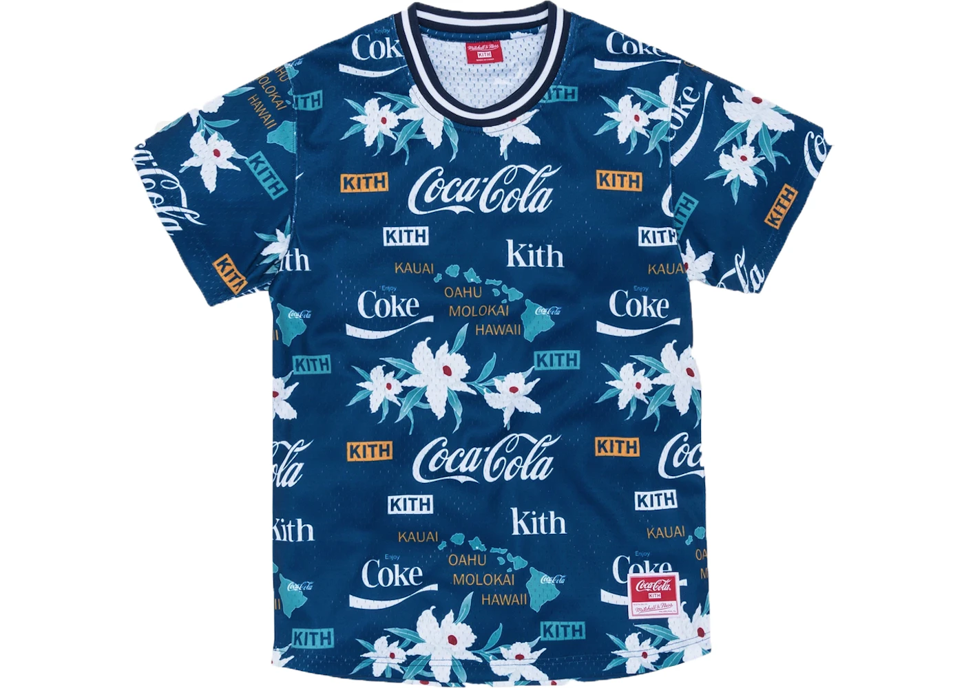 Kith x Coca Cola x Mitchell Ness BP Hawaii Jersey Blue Men s SS19 US