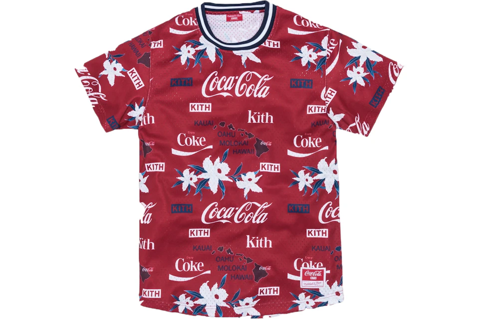 Kith x Coca-Cola x Mitchell & Ness BP Hawaii Jersey Red