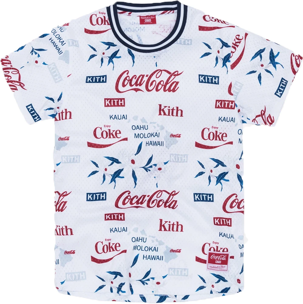 Kith x Coca-Cola x Mitchell & Ness BP Hawaii Jersey White - SS19 ...
