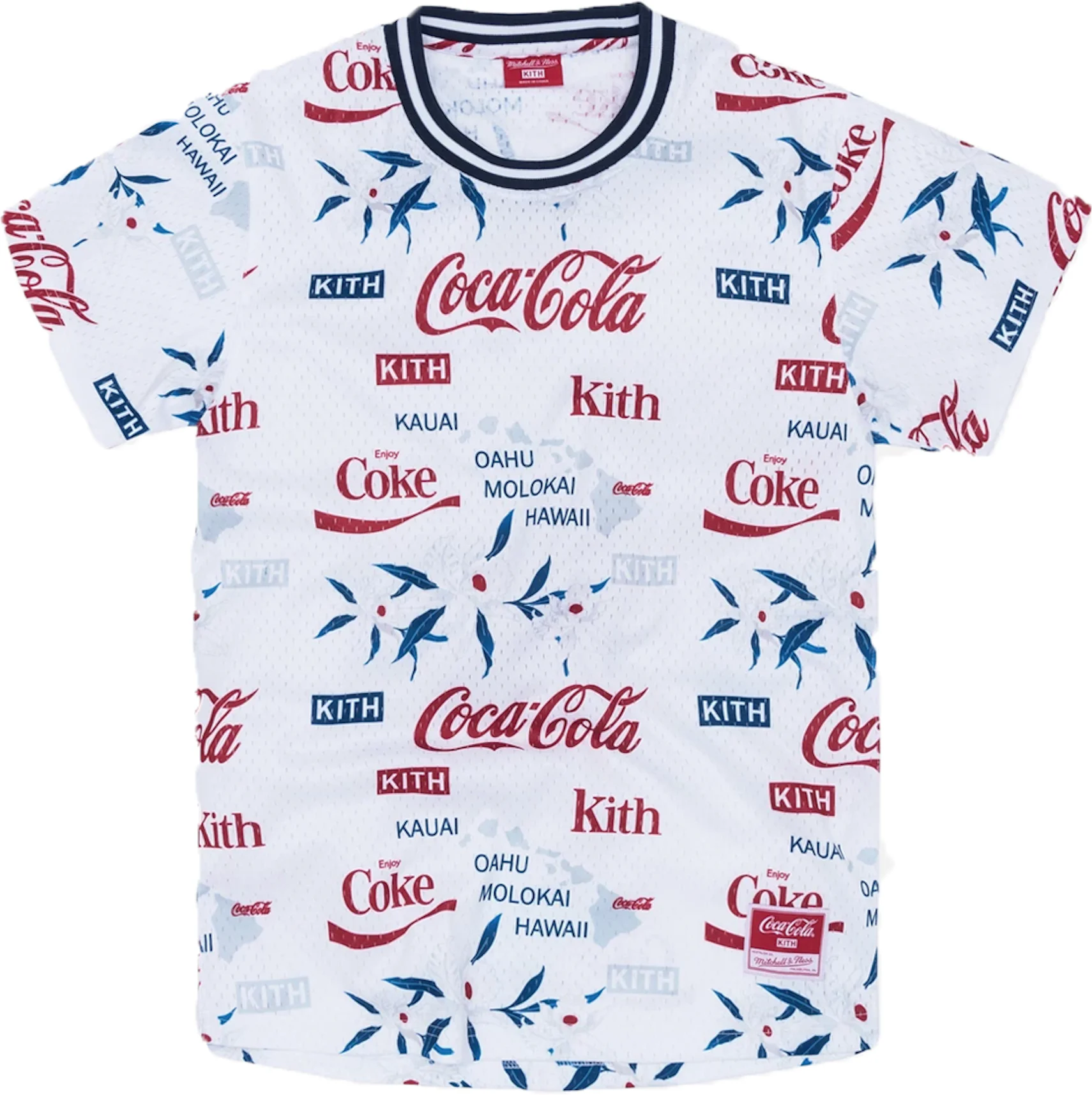 Kith x Coca-Cola x Mitchell & Ness BP Hawaii Jersey White