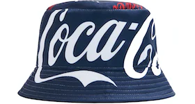 Kith x Coca-Cola x Mitchell & Ness Coke Logo Bucket Hat Navy/Multi