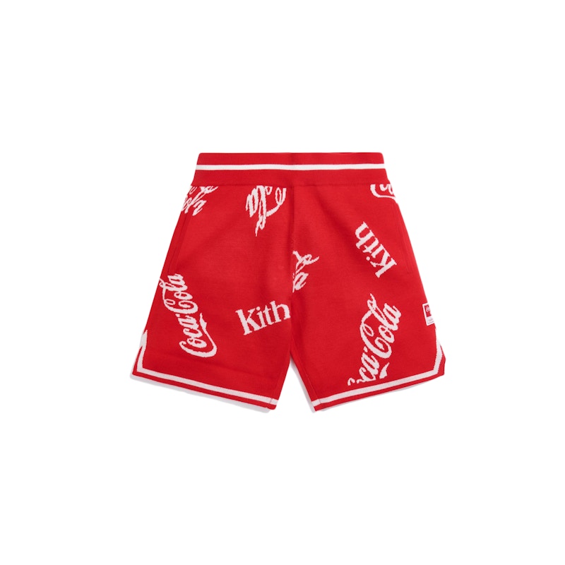 Kith x Coca-Cola x Mitchell & Ness Coke Logo Short Red