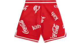 Kith x Coca-Cola x Mitchell & Ness Coke Logo Short Red