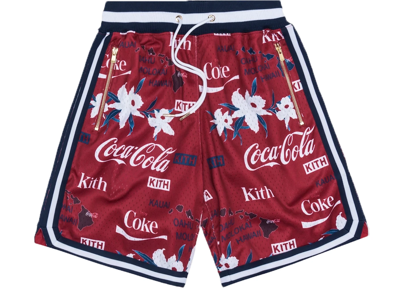 S KITH coca cola Mesh Hawaii short red | vrealitybolivia.com