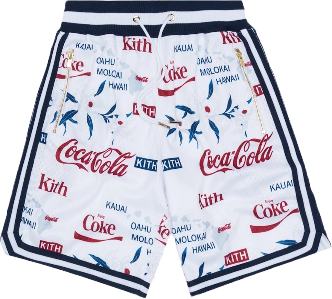 Kith x Coca-Cola x Mitchell & Ness Hawaii Shorts White Men's 