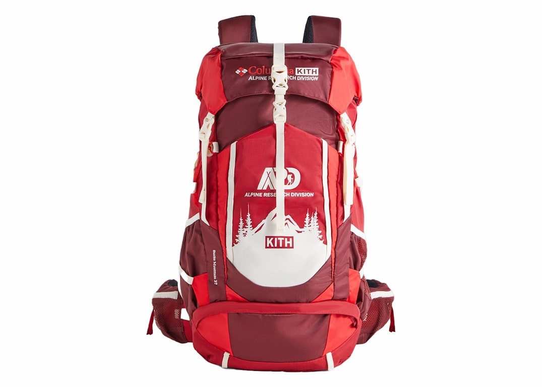 Pre-owned Kith X Columbia 37l Backpack Bright Red