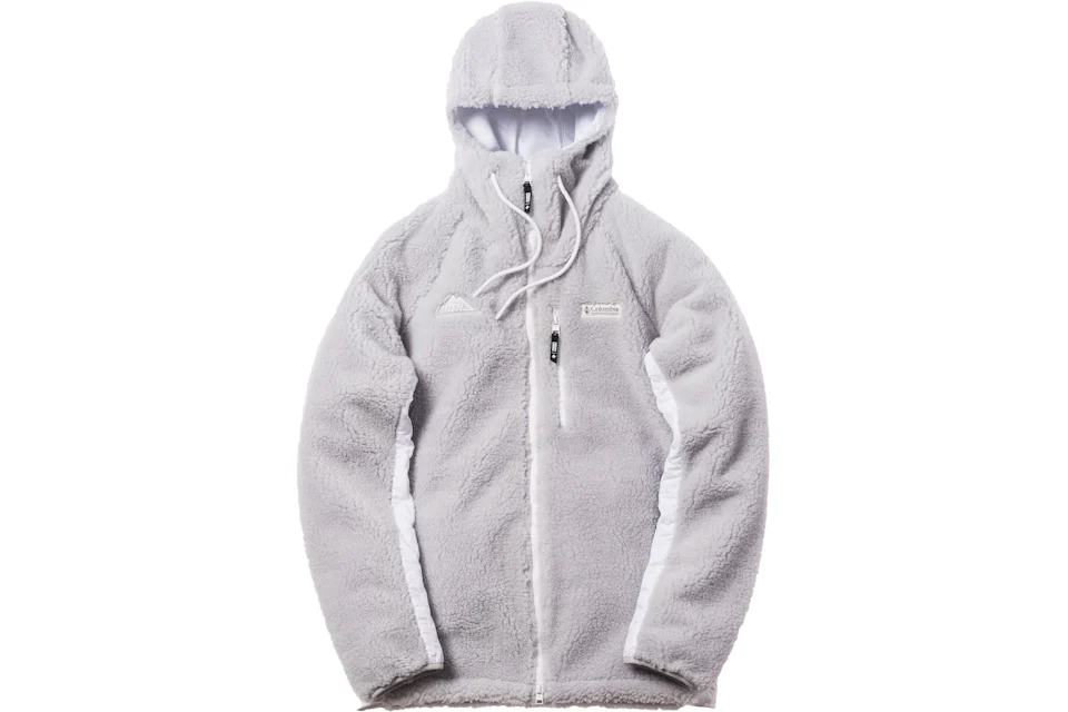 Kith x Columbia High Pile Full Zip Jacket Grey Ice Homme de la
