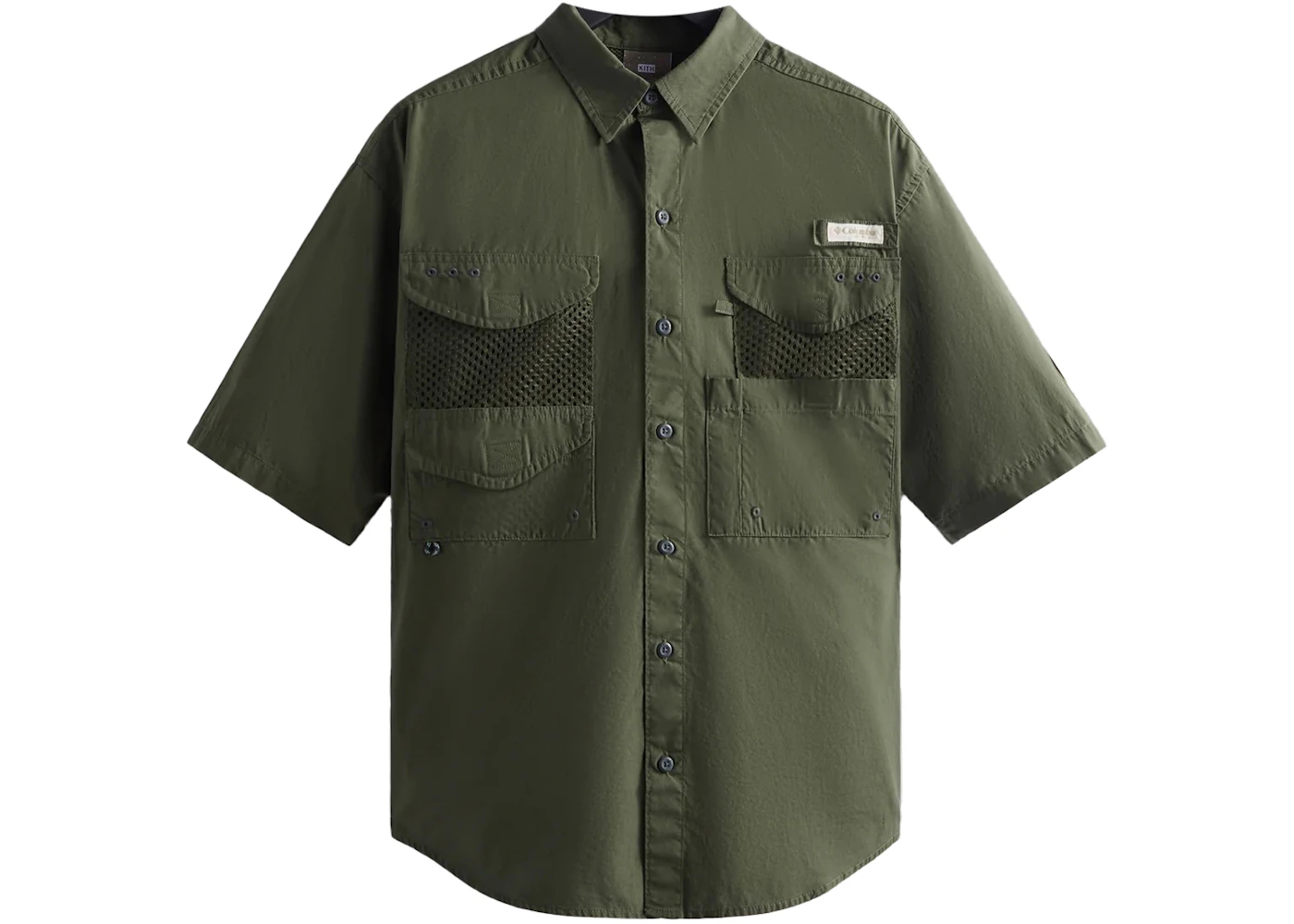 Kith x Columbia PFG Short Sleeve Shirt Surplus Green Men's - SS23 - GB