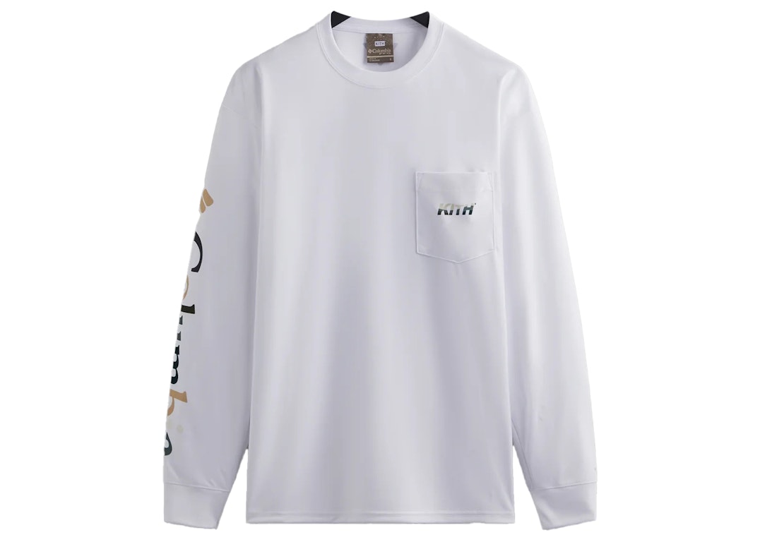 Pre-owned Kith X Columbia Pfg Terminal Tackle Long Sleeve Shirt White