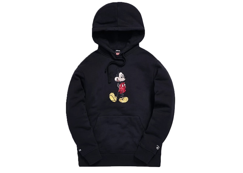 Pre-owned Kith Men's X Disney 90s Classic Mickey Crystal Hoodie In Black
