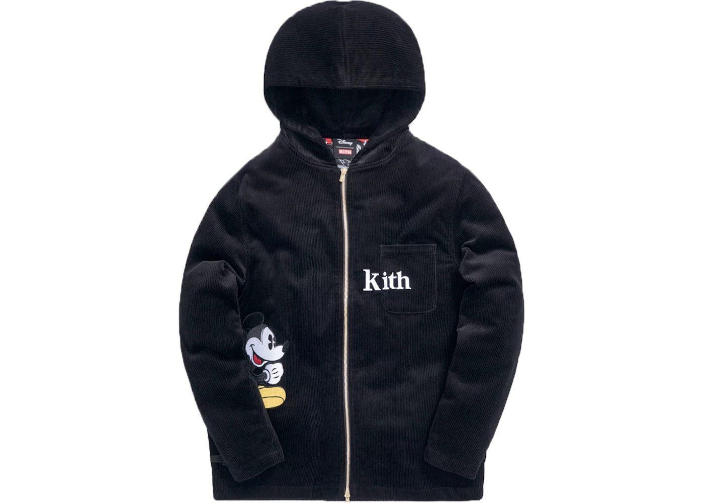 パーカー・フーディ Kith x Disney Carlton Corduroy Zip Hoodie Black 2019 FW 19 Kith x Disney Carlton Corduroy Zip Hoodie Black Men's - FW19