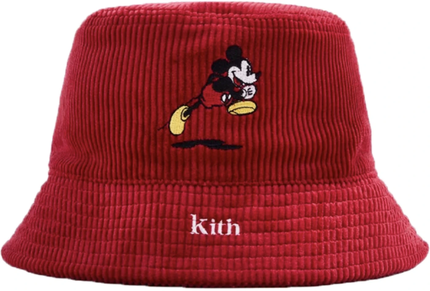 Kith x Disney Mickey Corduroy Bucket Hat Red - FW19 - US