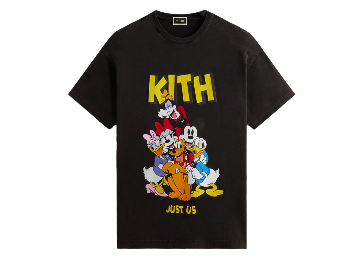 Kith × ディズニー ミッキー & フレンズ ベストフレンド ビンテージ Tシャツ ブラック